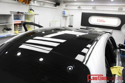 AMG C63 스틸브러쉬 전체랩핑 / 블랙 포인트 크롬죽이기 랩핑 / 동대문,광진구,중랑구