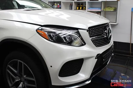 벤츠 GLE 쿠페 (GLE 350d) 카스킨, 유광화이트 전체랩핑 시공 - 장안동 코션 / 동대문,광진구,중랑구