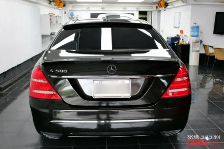 벤츠 S500 w221 올드카 랩핑, 유광블랙 전체랩핑 / 동대문,광진구,중랑구