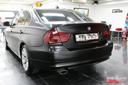 BMW 320i 카스킨 , 사틴블랙 전체랩핑 - 장안동 코션 / 동대문,광진구,중랑구