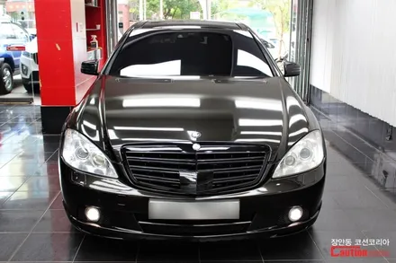 벤츠 S500 w221 올드카 랩핑, 유광블랙 전체랩핑 / 동대문,광진구,중랑구