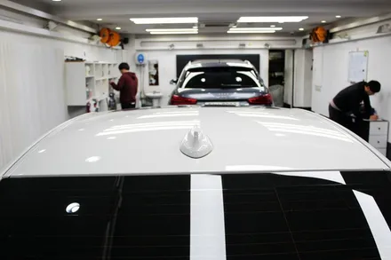 BMW 320i 루프스킨 시공 - 장안동 코션 / 동대문,광진구,중랑구