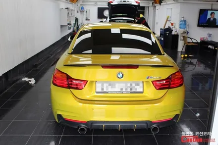 BMW 4시리즈 컨버터블 카멜레온 카스킨, 사틴 라이징썬 전체랩핑 - 장안동 코션 / 동대문,광진구,중랑구