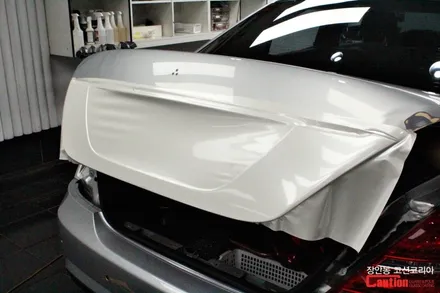 벤츠 S350 카스킨 , 유광화이트 전체랩핑 - 장안동 코션 / 동대문,광진구,중랑구