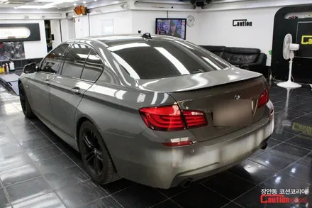 BMW 535D 펄화이트 전체랩핑 시공 - 카스킨 전문 장안동 코션 / 동대문,광진구,중랑구