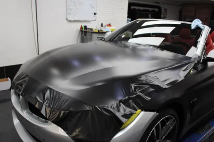 간지의 끝판왕은 역시 흑간지! BMW 430i 컨버터블 사틴블랙 전체랩핑 ! / 동대문,광진구,중랑구