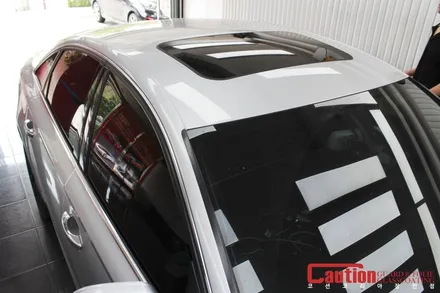 아우디 A6 3.0 tdi 루프는 검정. 샤크안테나까지 랩핑한 3M2080 / 동대문,광진구,중랑구