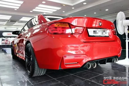 BMW M4 카스킨, 필름제거 >> 유광 레드 전체 랩핑 / 동대문,광진구,중랑구
