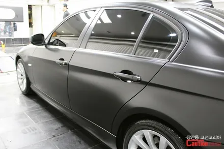 BMW 320i 카스킨 , 사틴블랙 전체랩핑 - 장안동 코션 / 동대문,광진구,중랑구