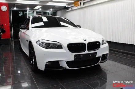 BMW 535D 펄화이트 전체랩핑 시공 - 카스킨 전문 장안동 코션 / 동대문,광진구,중랑구