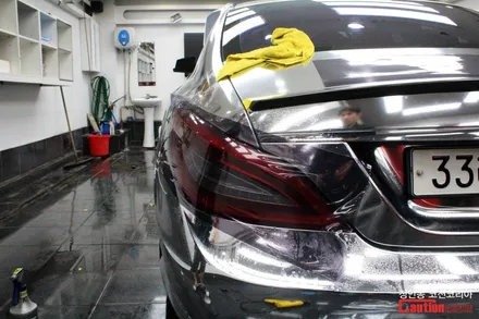 벤츠 CLS 63 AMG 카스킨, 실버크롬랩핑 - 장안동 코션 / 동대문,광진구,중랑구