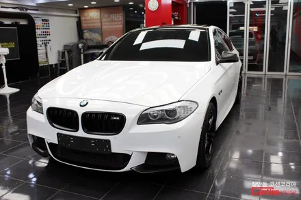 BMW 535D 펄화이트 전체랩핑 시공 - 카스킨 전문 장안동 코션 / 동대문,광진구,중랑구