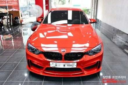 BMW M4 카스킨, 필름제거 >> 유광 레드 전체 랩핑 / 동대문,광진구,중랑구