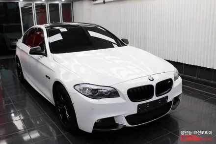 BMW 535D 펄화이트 전체랩핑 시공 - 카스킨 전문 장안동 코션 / 동대문,광진구,중랑구