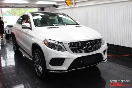 벤츠 GLE 쿠페 (GLE 350d) 카스킨, 유광화이트 전체랩핑 시공 - 장안동 코션 / 동대문,광진구,중랑구