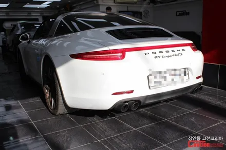 포르쉐 911 타르가 GTS 카스킨 : 사틴그레이 전체랩핑 - 장안동 코션 / 동대문,광진구,중랑구