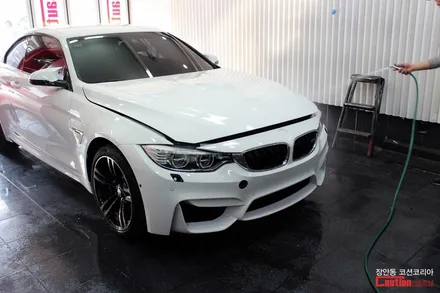 자동차 돌빵(스톤칩) 예방하는 방법은!? 바로 자동차 보호필름 PPF !! BMW M4 앞범퍼 PPF 시공 - 코션 코리아 장안점 / 동대문,광진구,중랑구