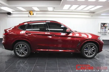 코션코리아 장안점 BMW X4 레드에서 블랙으로 전체랩핑 하다 / 동대문,광진구,중랑구