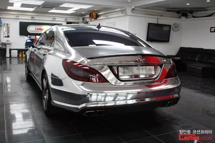 벤츠 CLS 63 AMG 카스킨, 실버크롬랩핑 - 장안동 코션 / 동대문,광진구,중랑구