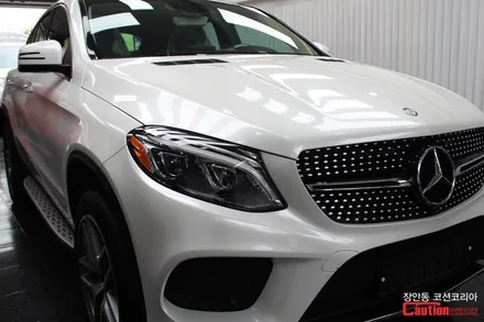 벤츠 GLE 쿠페 (GLE 350d) 카스킨, 유광화이트 전체랩핑 시공 - 장안동 코션 / 동대문,광진구,중랑구