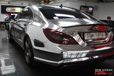 벤츠 CLS 63 AMG 카스킨, 실버크롬랩핑 - 장안동 코션 / 동대문,광진구,중랑구