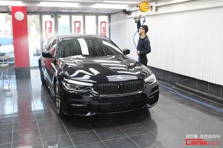 BMW 520d 카스킨, 유광화이트 전체랩핑 - 장안동 코션 / 동대문,광진구,중랑구
