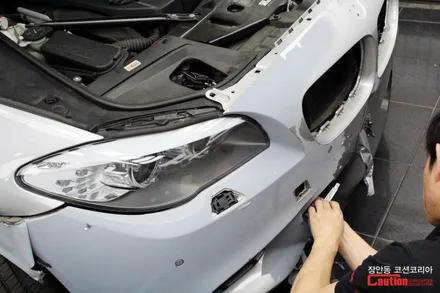 BMW 535D 펄화이트 전체랩핑 시공 - 카스킨 전문 장안동 코션 / 동대문,광진구,중랑구