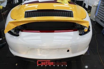 911 카레라 GTS 다크옐로우 전체랩핑 / 동대문,광진구,중랑구