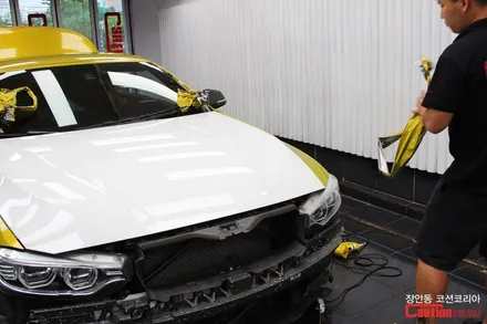 BMW 4시리즈 컨버터블 카멜레온 카스킨, 사틴 라이징썬 전체랩핑 - 장안동 코션 / 동대문,광진구,중랑구