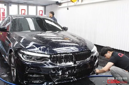 BMW 520d 카스킨, 유광화이트 전체랩핑 - 장안동 코션 / 동대문,광진구,중랑구