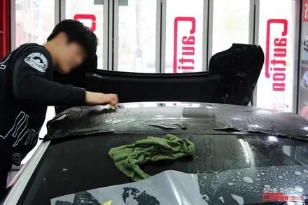 독보적인 하이그로시 필름 탑폴리에!! 루프스킨은 탑폴리에가 진리, 벤츠 SL55 AMG 루프스킨 시공 - 코션 코리아 장안점 / 동대문,광진구,중랑구