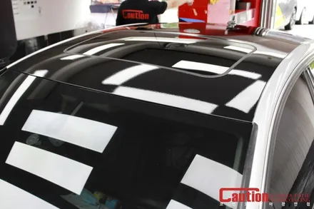 아우디 A6 3.0 tdi 루프는 검정. 샤크안테나까지 랩핑한 3M2080 / 동대문,광진구,중랑구