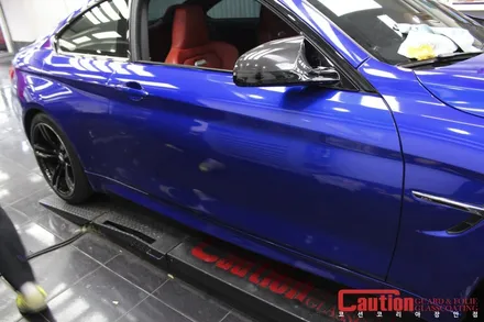 랩핑된 BMW M4 사고났을땐? 장안코션의 무결점 랩핑복원 / 동대문,광진구,중랑구