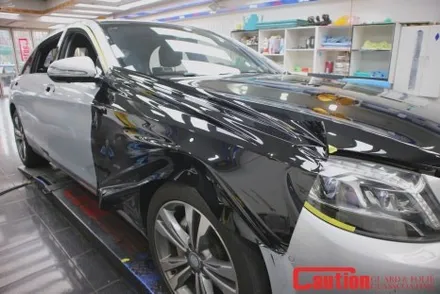 벤츠 S500 고광택 유광블랙 전체랩핑 장안동 코션코리아 / 동대문,광진구,중랑구
