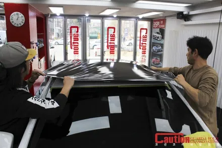 벤츠 C클래스 루프스킨으로 3M2080 유광블랙! / 동대문,광진구,중랑구