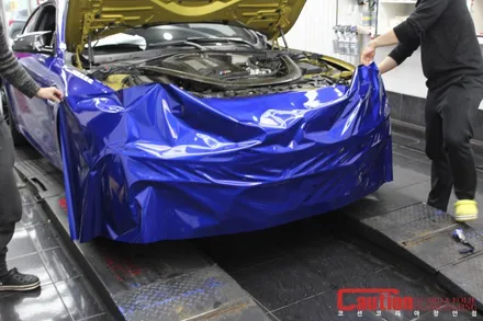 랩핑된 BMW M4 사고났을땐? 장안코션의 무결점 랩핑복원 / 동대문,광진구,중랑구