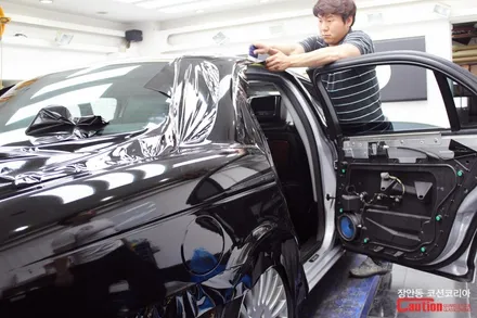 재규어 XJ 전체랩핑 : 올드카 랩핑 - 장안동 코션 / 동대문,광진구,중랑구