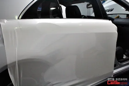 벤츠 S350 카스킨 , 유광화이트 전체랩핑 - 장안동 코션 / 동대문,광진구,중랑구