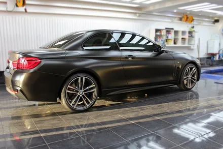 간지의 끝판왕은 역시 흑간지! BMW 430i 컨버터블 사틴블랙 전체랩핑 ! / 동대문,광진구,중랑구