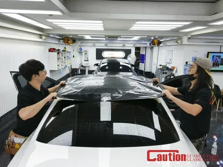 벤츠 C63 AMG 블랙PPF 루프스킨? 탑폴리에 루프스킨! / 동대문,광진구,중랑구
