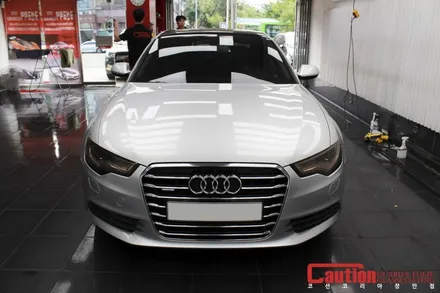 아우디 A6 3.0 tdi 루프는 검정. 샤크안테나까지 랩핑한 3M2080 / 동대문,광진구,중랑구