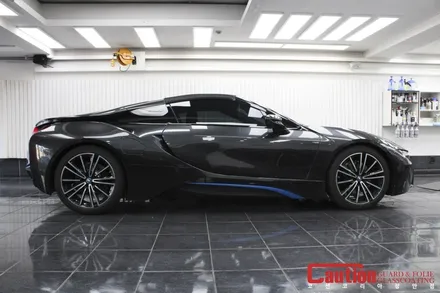 BMW i8 사틴실버 부분랩핑으로 파란색 포인트를 없애봐요~ / 동대문,광진구,중랑구