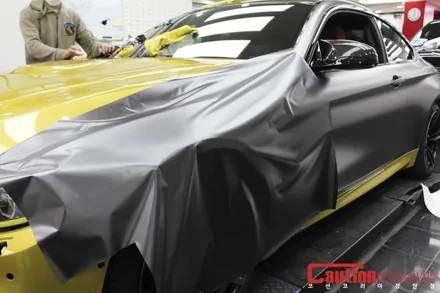 BMW M4 사틴다크그레이 전체랩핑 / 동대문,광진구,중랑구