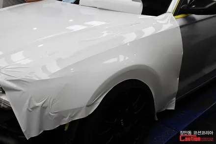 아우디 RS6 카스킨, 유광화이트 전체랩핑 - 장안동 코션 / 동대문,광진구,중랑구