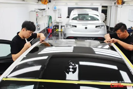 BMW 5시리즈 루프스킨 : 3M 유광블랙 - 장안동 코션 / 동대문,광진구,중랑구