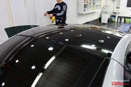 독보적인 하이그로시 필름 탑폴리에!! 루프스킨은 탑폴리에가 진리, 벤츠 SL55 AMG 루프스킨 시공 - 코션 코리아 장안점 / 동대문,광진구,중랑구