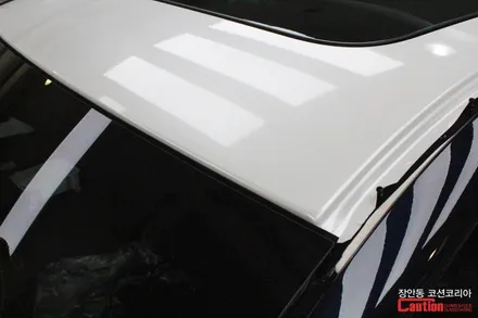 BMW 520d 카스킨, 유광화이트 전체랩핑 - 장안동 코션 / 동대문,광진구,중랑구