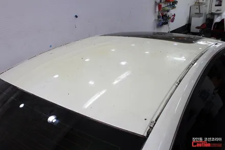 저가 필름으로 루프스킨을 하면 이렇게 됩니다!! 르노삼성 SM5 루프스킨 제거 후 재시공 스토리 - 장안동 코션 / 동대문,광진구,중랑구