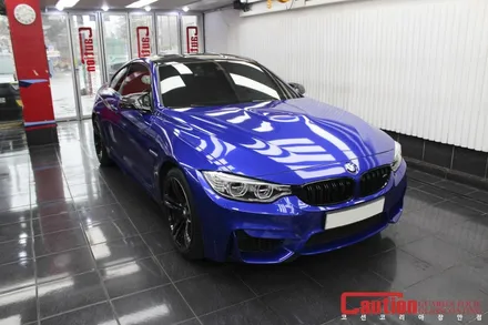 랩핑된 BMW M4 사고났을땐? 장안코션의 무결점 랩핑복원 / 동대문,광진구,중랑구