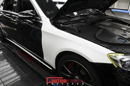 S63 AMG 가장 먼저 해야할 3M 유광화이트 전체랩핑 / 동대문,광진구,중랑구